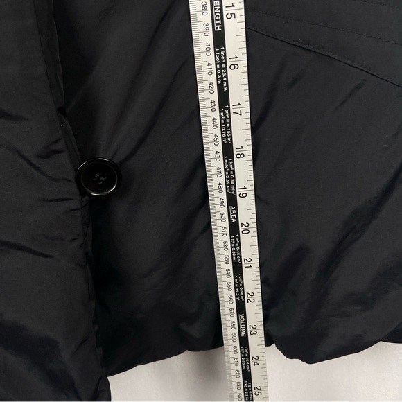 Olsen Down Filled Black Vest Shawl Collar Zip Size 4 Winter Puffer Quilted Warm - Picture 11 of 16